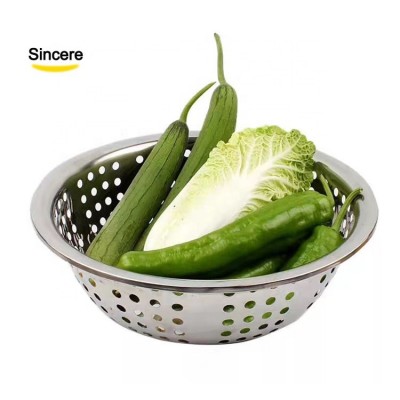 Cheaper Price Factory Wholesale Stainless Steel Rice Strainer Conlander For Kitchen