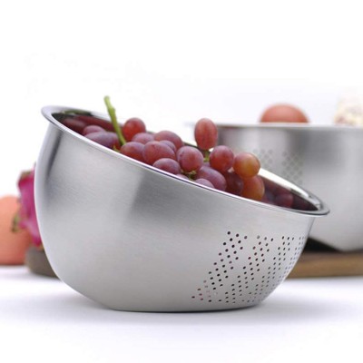 Kitchenware Stainless Steel Washing Bowl Colander Vegetable Rice Strainer Stainless Steel Colander