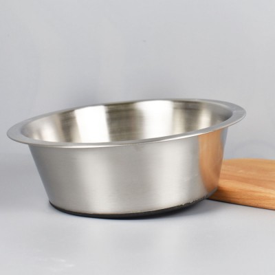 Popular Design Non-Skid Rubber Bottom Stainless Steel Dog Bowl Pet Food Bowl