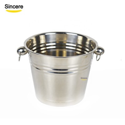 6L Large metal ice bucket stainless steel beer bottle cooler