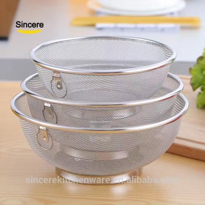 Home Kitchen utensils Stainless Steel Drain Bakset Strainer /Dish Washing Basket