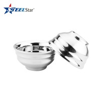 12/13/14cm size two layer wall insulated stainless steel 304 rice bowl korean style