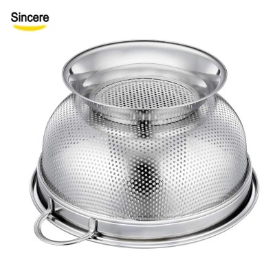 Amazon New Products Stainless Steel Colander Strainer 5 QT Kitchen Utensils