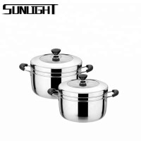 Japanese style cooking soup pot stainless steel steamers with basket