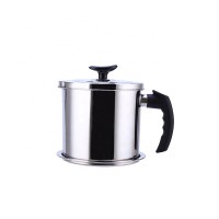 New design stainless steel oil strainer pot kitchen oil kettle with handle