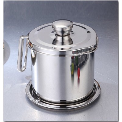 Cheap Price Stainless Steel Oil Strainer Pot Kitchen Oil Kettle With Metal Handle